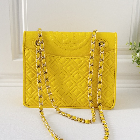 Tory Burch Handbags - Tory Burch Fleming Small Shoulder Bag Yellow